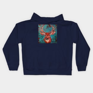 Mule Buck Portrait Kids Hoodie